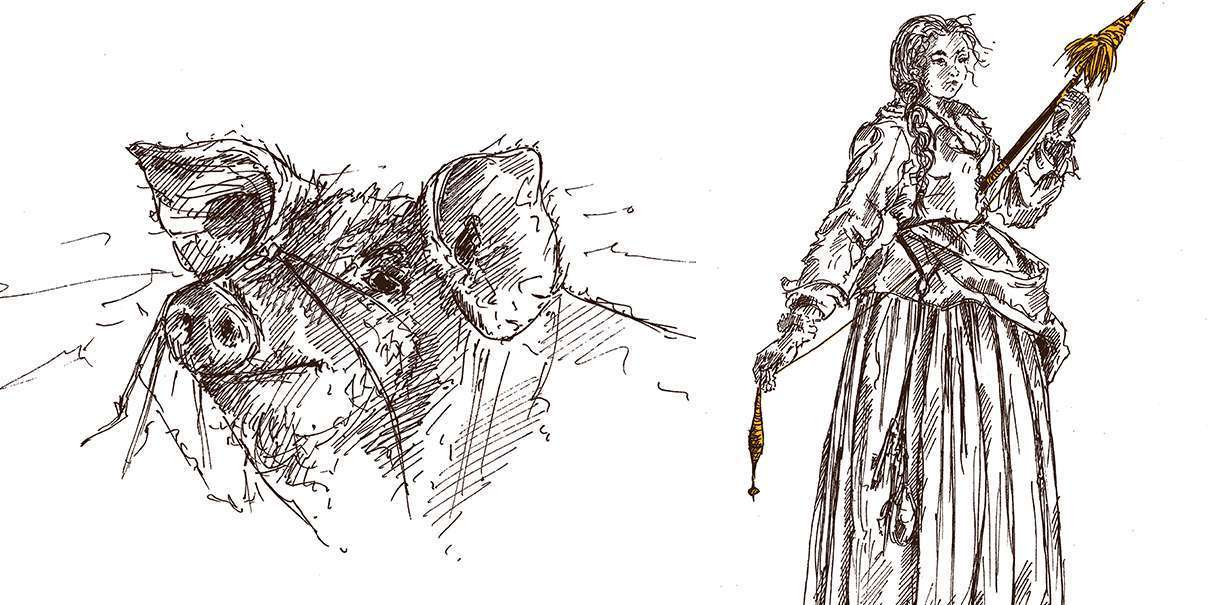 Légende de Bretagne, Bernard Rio. L'homme, la femme et le cochon