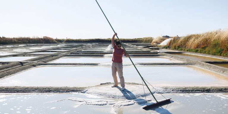 Elle a l’âge de la coopérative de producteurs qu’elle préside. Charlotte Le Feuvre, paludière à Guérande